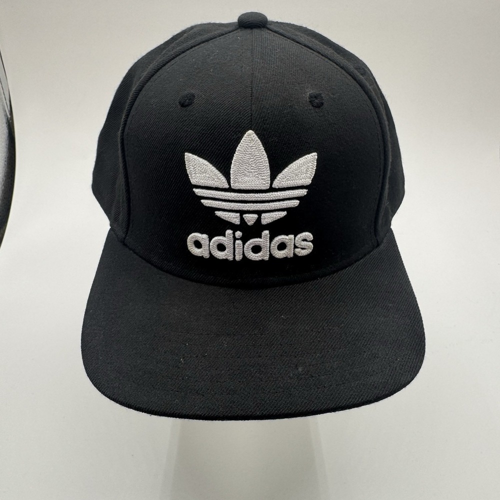 Adidas Trefoil Chain Stitch Needle Black Green-UV Wool‎ Snapback Hat Retro GUC